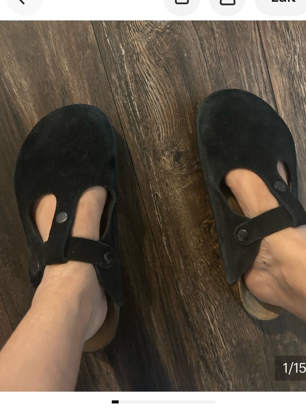 Birkenstock Black Suede Bern-Style Soft Footbed Clog
